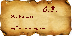 Ott Mariann névjegykártya