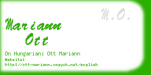 mariann ott business card